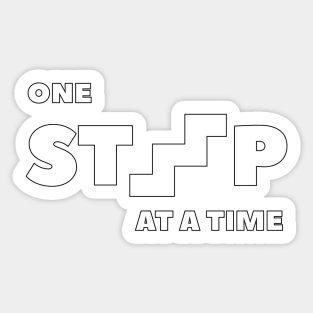 One step at a time design for minimalist Sticker